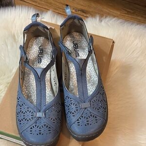 JBU Women's Denim Cutout Flats